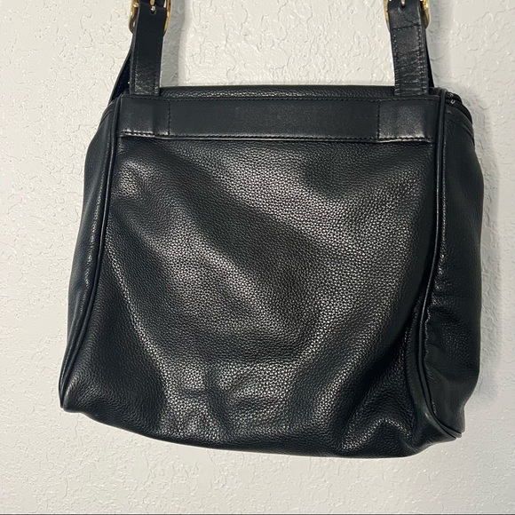 Vintage Longchamp Black Leather Sling Bag - Picture 4 of 11